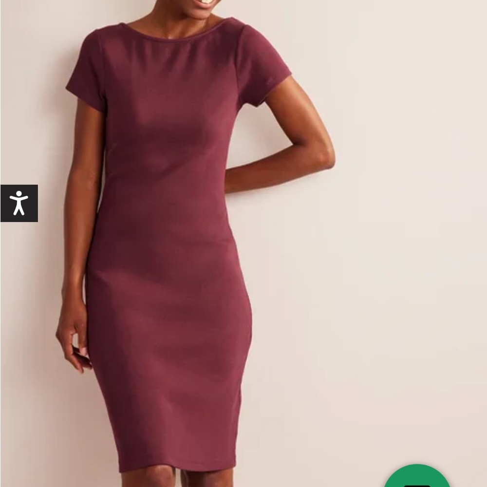 Boden Low Back Rib Jersey Midi Dress Size 8